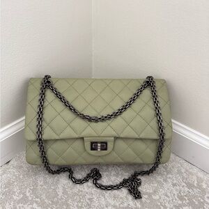 CHANEL Sage Quilted Shoulder Bag